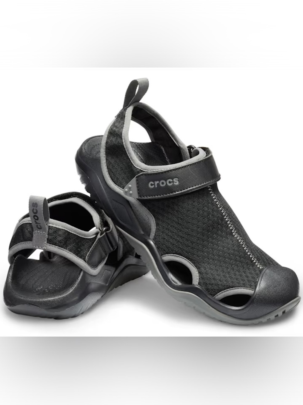 CROCS Swiftwater Mesh Deck Sandals Men’s 13 Black